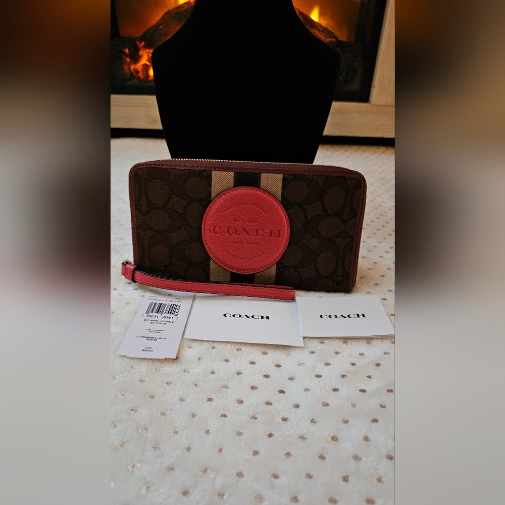 Coach Dempsey Signature Jacquard Phone Wallet